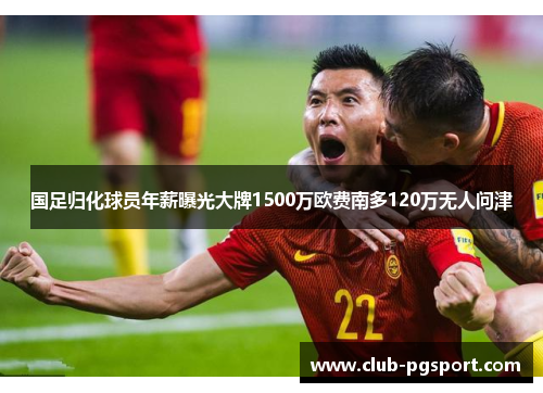 国足归化球员年薪曝光大牌1500万欧费南多120万无人问津
