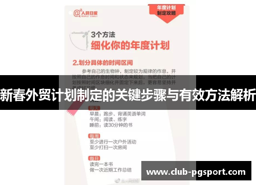 新春外贸计划制定的关键步骤与有效方法解析 新春外贸计划制定的关键步骤与有效方法解析
