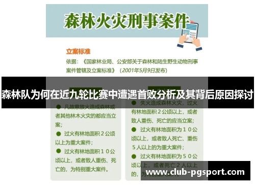 森林队为何在近九轮比赛中遭遇首败分析及其背后原因探讨